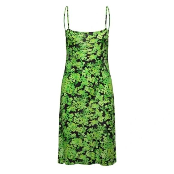 Stine Goya lime green floral slip dress - XS - Picture 1 of 7